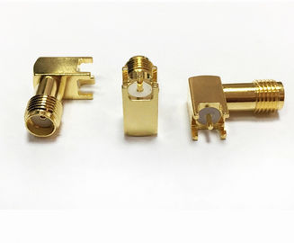 Rf Coaxial Connector PCB Panel Edge Mount Sma Female jack right angle Coaxial Connector